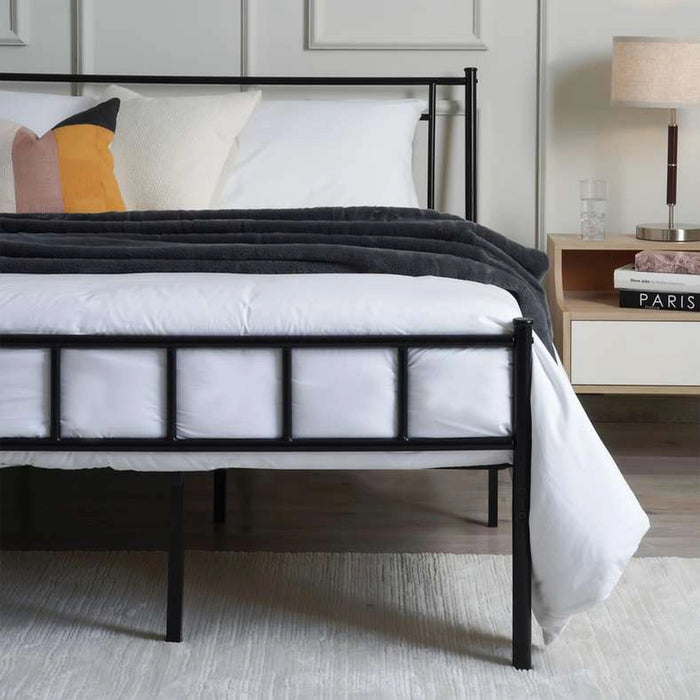 Seon Queen Bed 150X190 Cm - Black