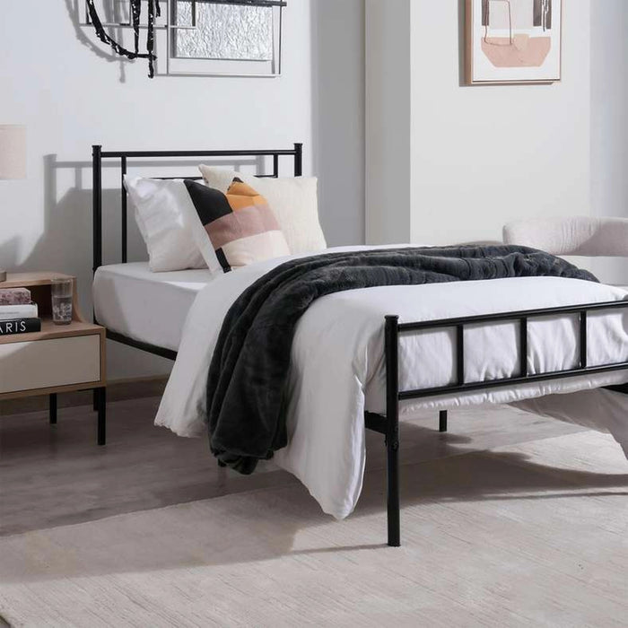 Seon Single Bed 90X190 Cm - Black