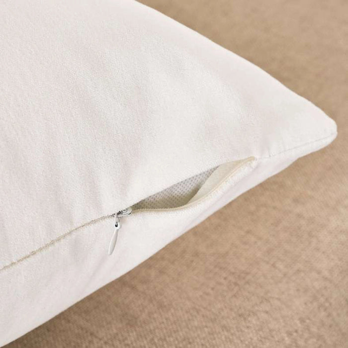 Serena Cotton Velvet Cushion Cover-50X50 Cm- Cream