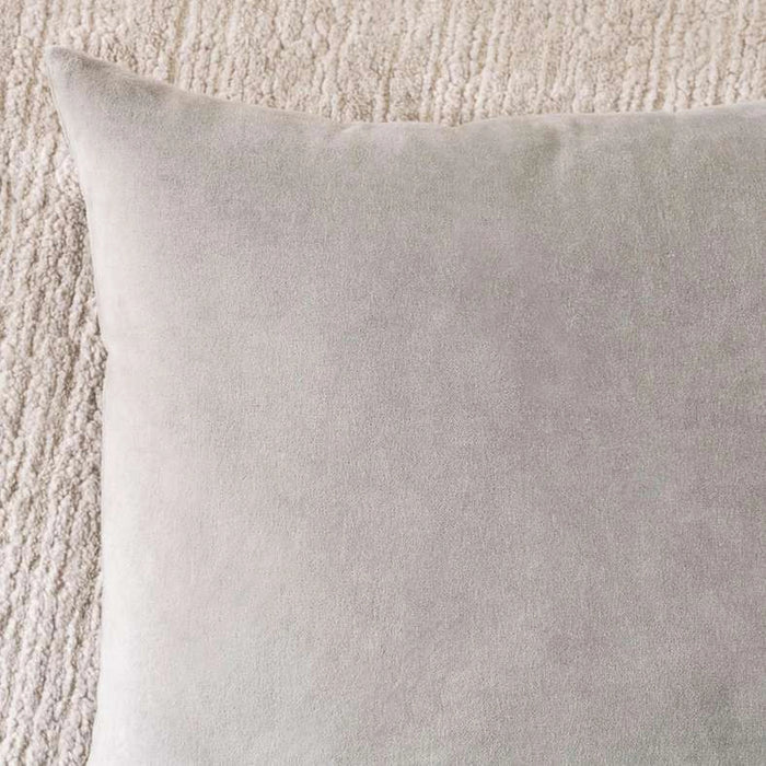 Serena Cotton Velvet Cushion Cover-50X50 Cm- Grey