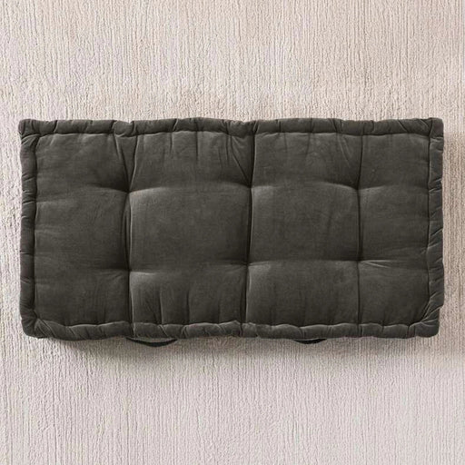 Serena Cotton Velvet Pallet Cushion-60X120X12Cm- Charcoal PAN HOME