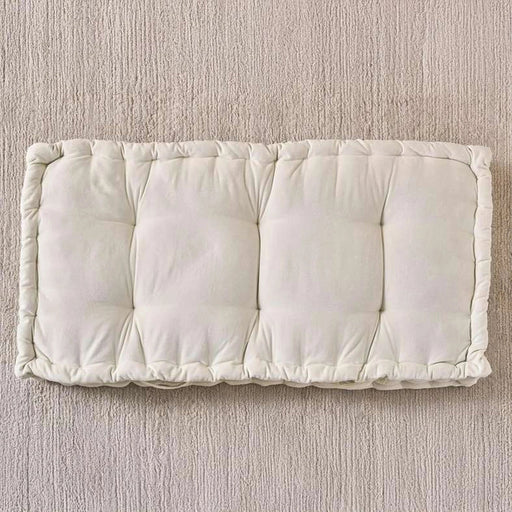 Serena Cotton Velvet Pallet Cushion-60X120X12Cm- Cream PAN HOME