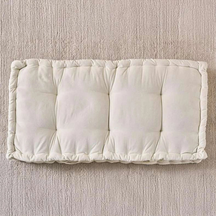 Serena Cotton Velvet Pallet Cushion-60X120X12Cm- Cream