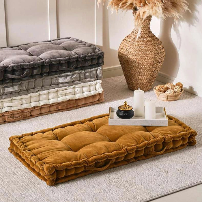 Serena Cotton Velvet Pallet Cushion-60X120X12Cm- Rust