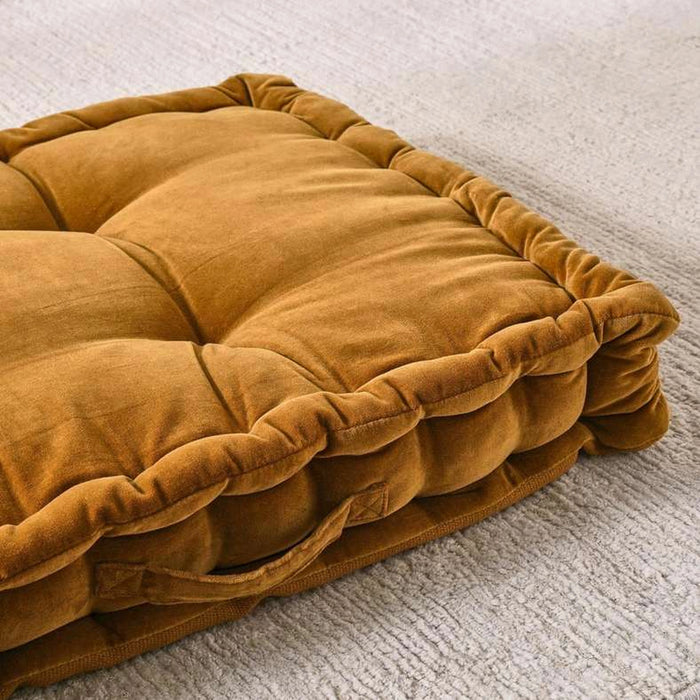 Serena Cotton Velvet Pallet Cushion-60X120X12Cm- Rust