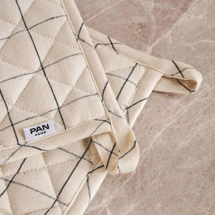 Serene Check 2 Piece Potholder Set 20X20Cm - Natural