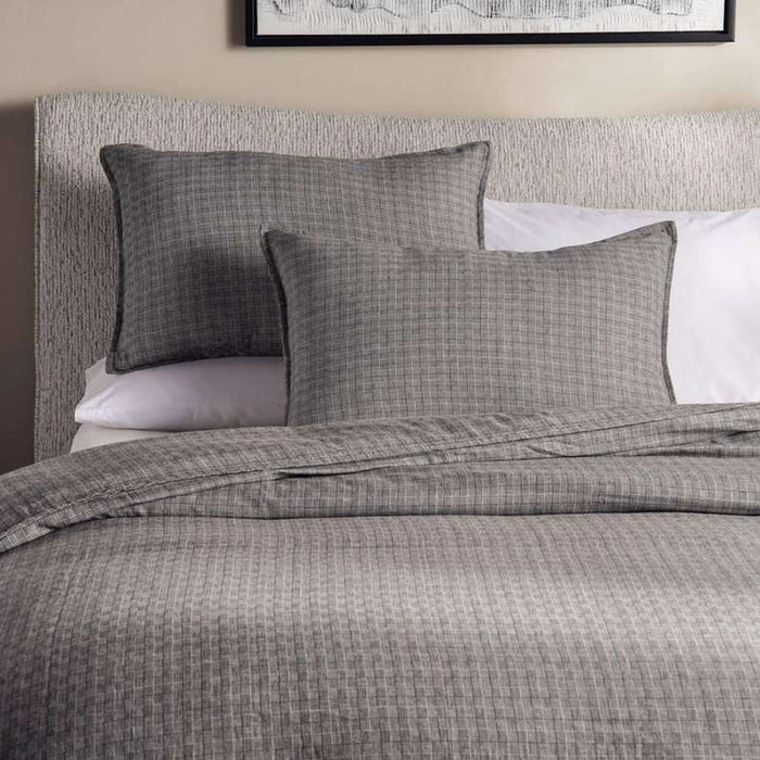 Serene Check 3-Piece King Duvet Cover Set 230X220Cm - Anthracite