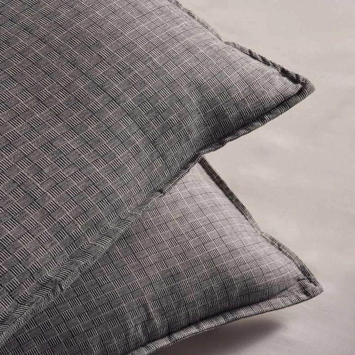 Serene Check 3-Piece King Duvet Cover Set 230X220Cm - Anthracite