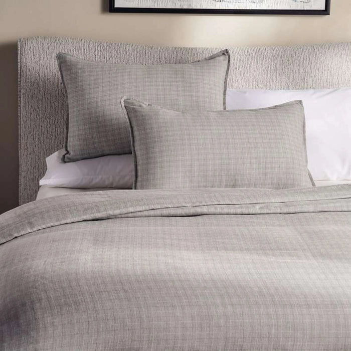 Serene Check 3-Piece King Duvet Cover Set 230X220Cm - Silver Grey