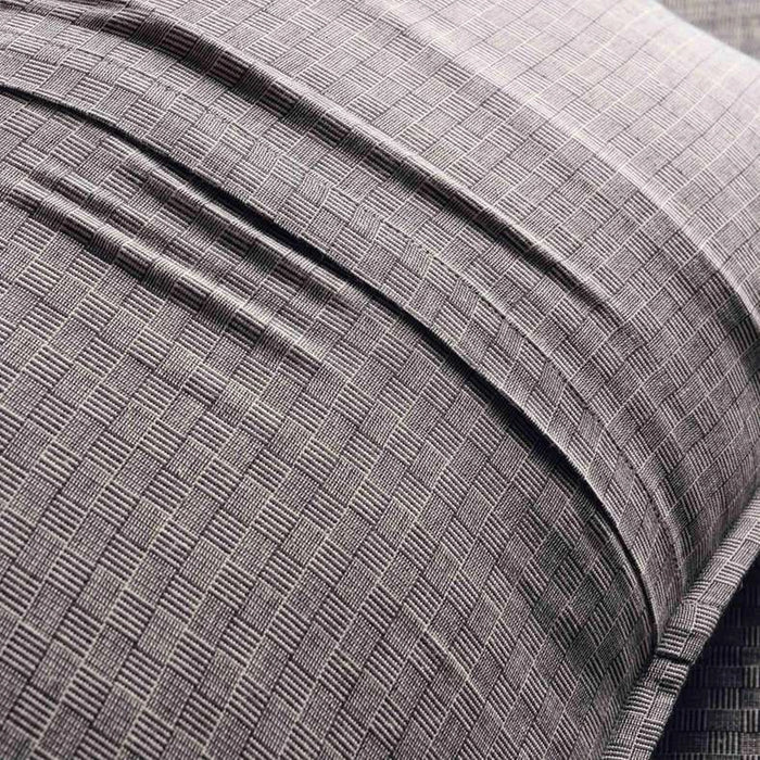 Serene Check 3-Piece Queen Duvet Cover Set 200X200Cm - Anthracite