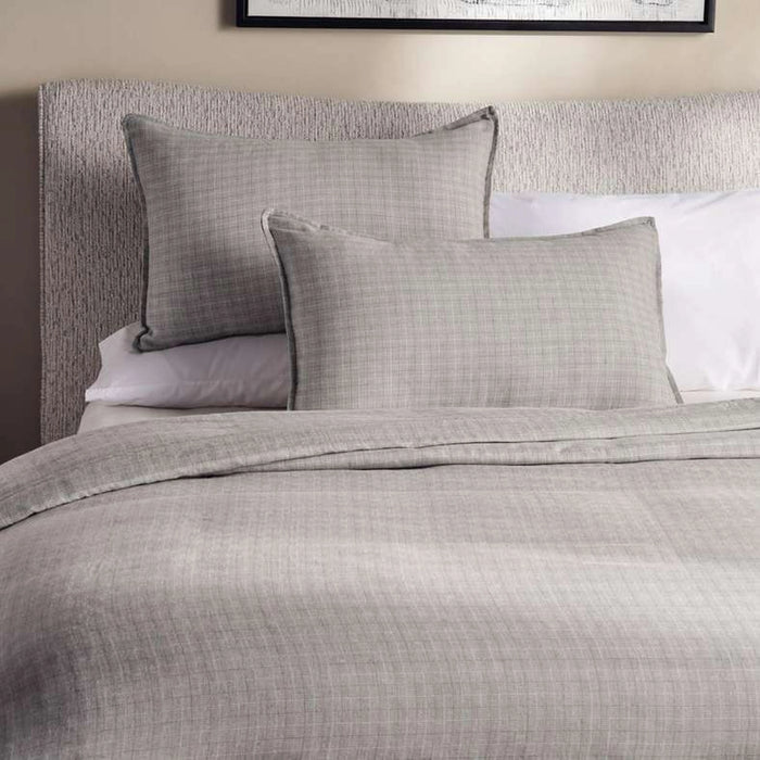 Serene Check 3-Piece Queen Duvet Cover Set 200X200Cm - Silver Grey