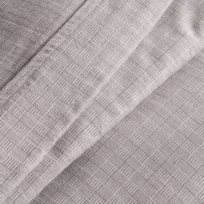 Serene Check 3-Piece Queen Duvet Cover Set 200X200Cm - Silver Grey