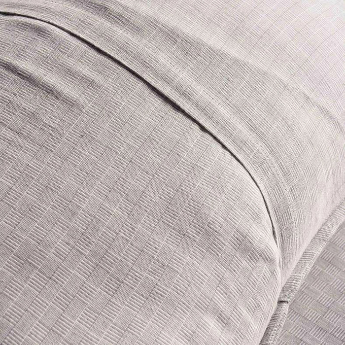 Serene Check 3-Piece Queen Duvet Cover Set 200X200Cm - Silver Grey