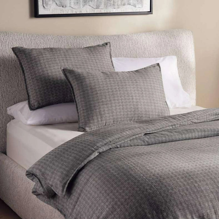 Serene Check 3-Piece Super King Duvet Cover Set 260X220Cm - Anthracite