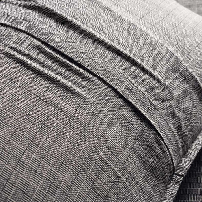 Serene Check 3-Piece Super King Duvet Cover Set 260X220Cm - Anthracite