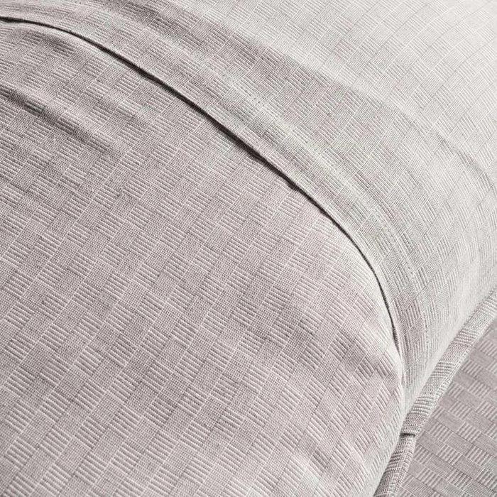 Serene Check 3-Piece Super King Duvet Cover Set 260X220Cm - Silver Grey