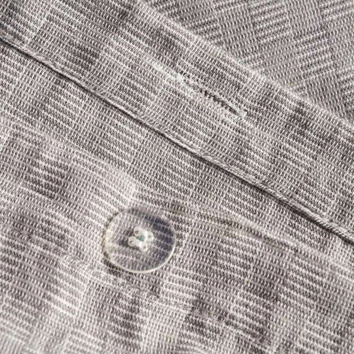 Serene Check 3-Piece Super King Duvet Cover Set 260X220Cm - Silver Grey