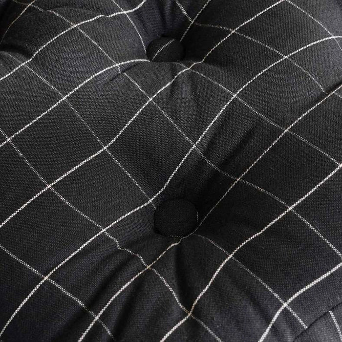 Serene Check Chairpad 7Cm - Black Pan Home