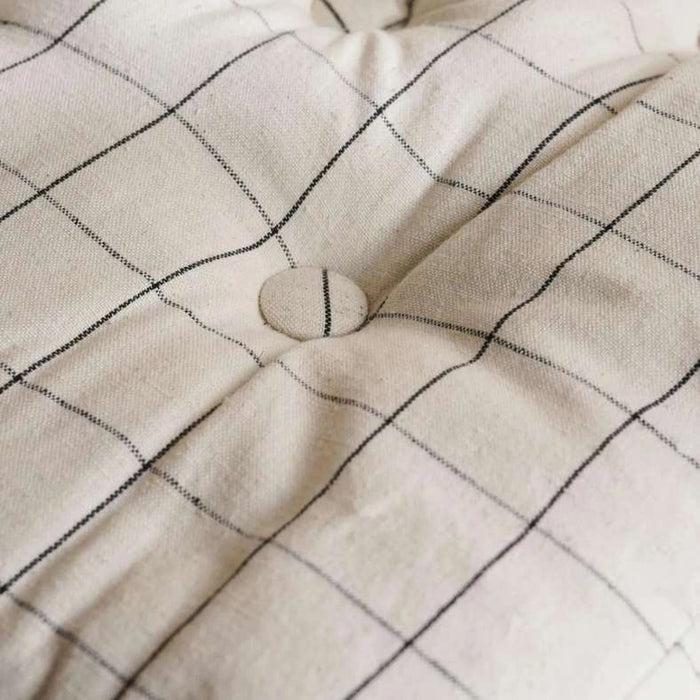 Serene Check Chairpad 40X40X7Cm - Natural