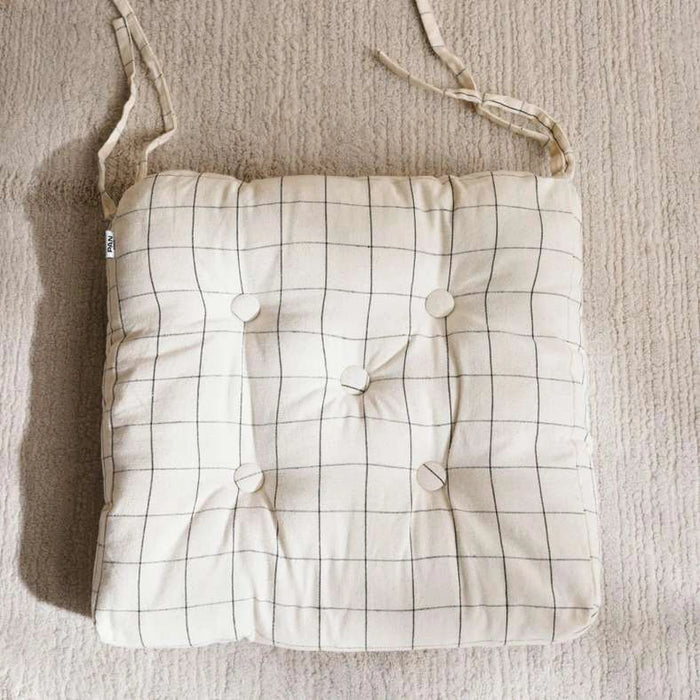 Serene Check Chairpad 40X40X7Cm - Natural