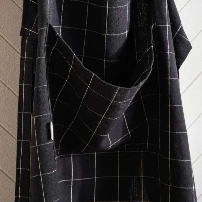 Serene Checks Apron 63X80Cm - Black