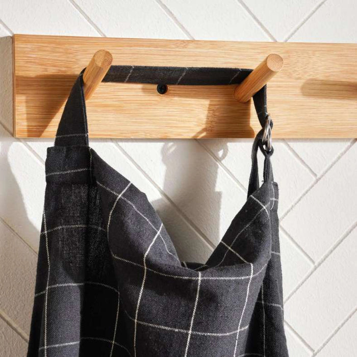 Serene Checks Apron 63X80Cm - Black