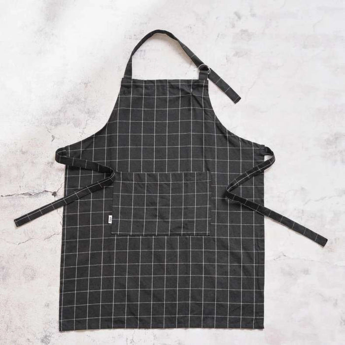 Serene Checks Apron 63X80Cm - Black