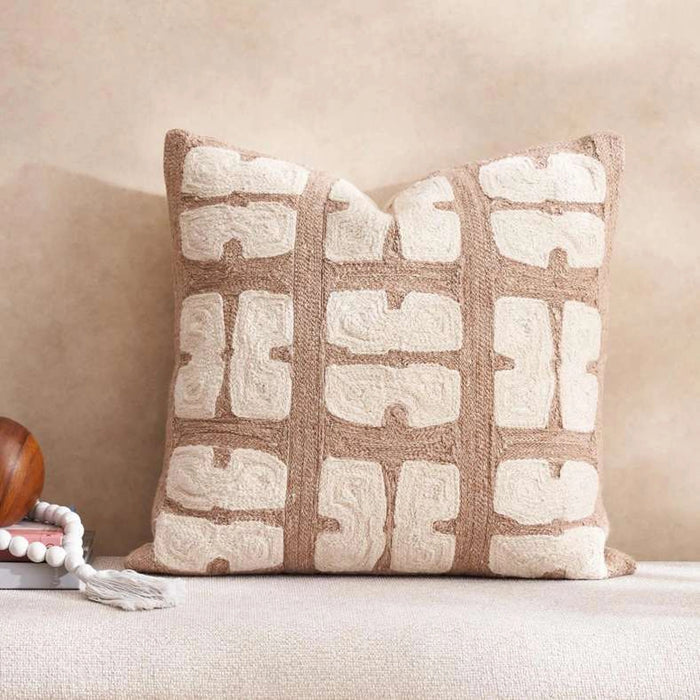 Serene Cottage House Down Alternative Filled Cushion 50X50Cm - Beige