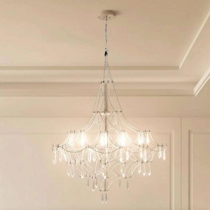 Serene Crystal Chandelier 66- Integrated Led Light 33W 300K 8580 Lumen 80X90-200Cm - Chrome