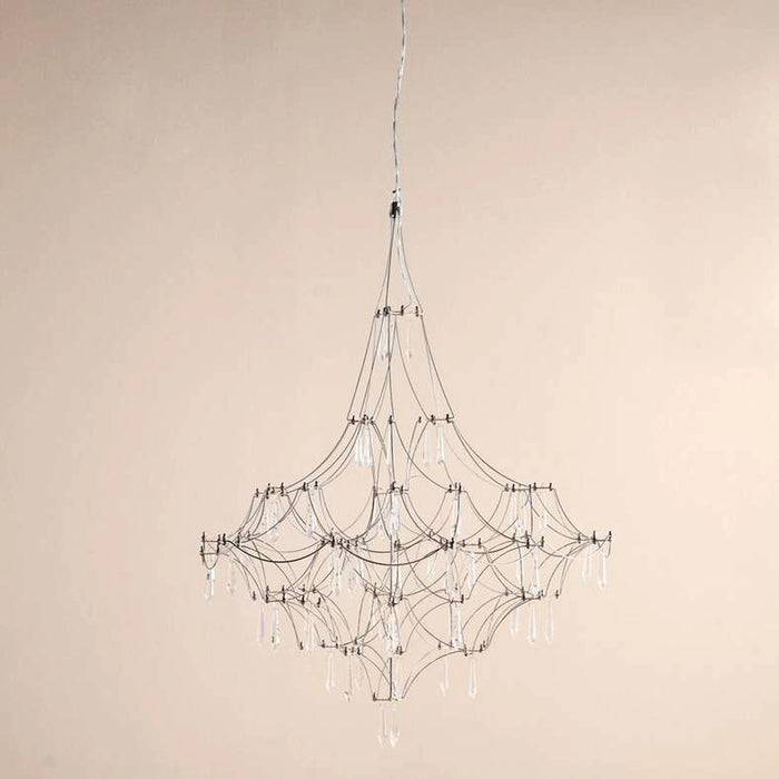 Serene Crystal Chandelier 66- Integrated Led Light 33W 300K 8580 Lumen 80X90-200Cm - Chrome