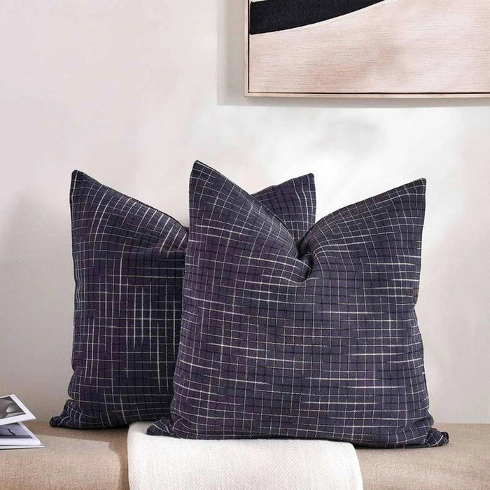 Serene Duotone 2 Piece Cushion Cover Set - Blue Pan Home