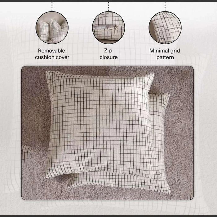 Serene Duotone 2 Piece Cushion Cover Set - Natural Pan Home