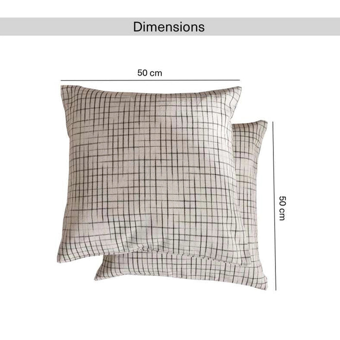 Serene Duotone 2 Piece Cushion Cover Set - Natural Pan Home
