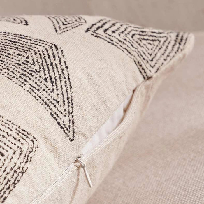 Serene Geo Down Alternative Filled Cushion 50X50Cm - Black