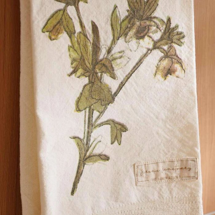 Serene Jasmine Printed Kitchen Towel 50X70Cm - Green