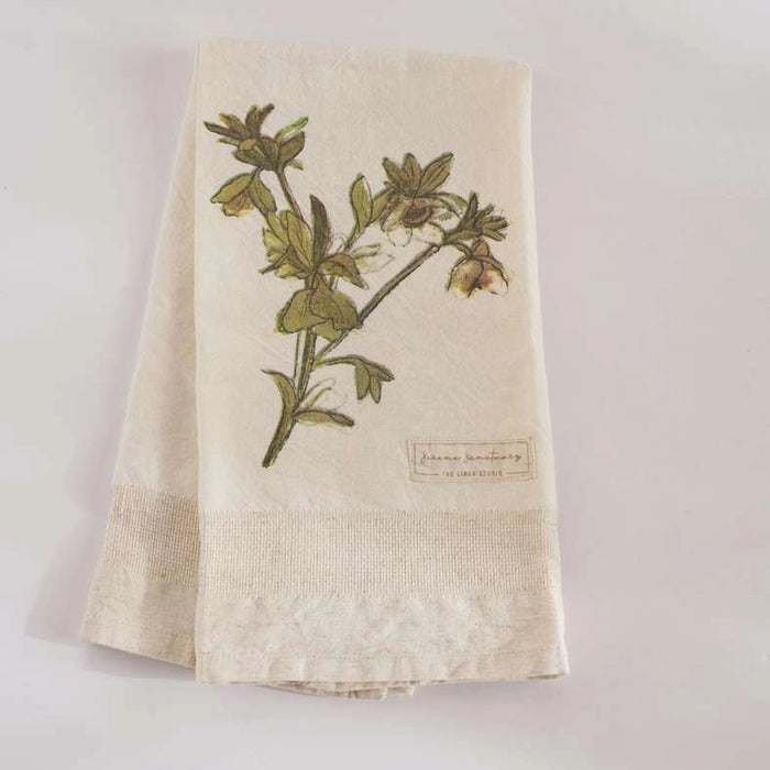 Serene Jasmine Printed Kitchen Towel 50X70Cm - Green