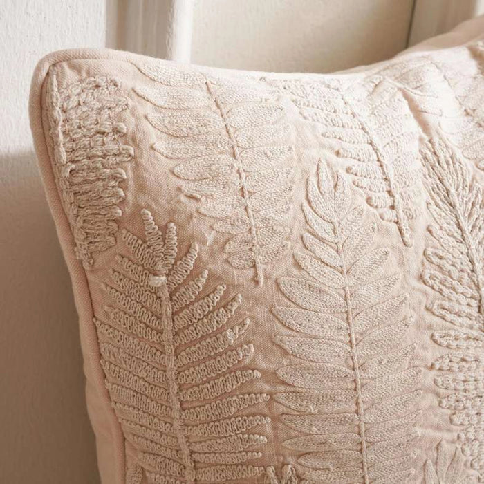 Serene Leaves Soft Downfeel Filled Cushion 50X50Cm -Beige