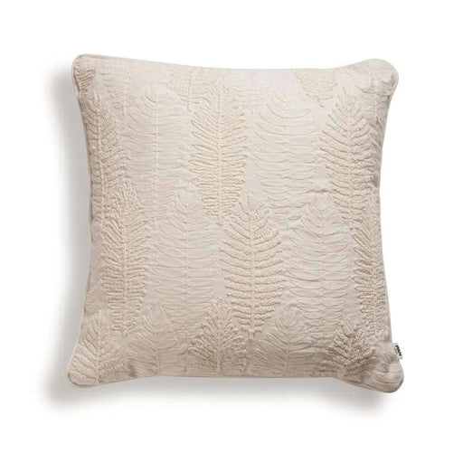 Serene Leaves Soft Downfeel Filled Cushion 50X50Cm -Off White PAN HOME
