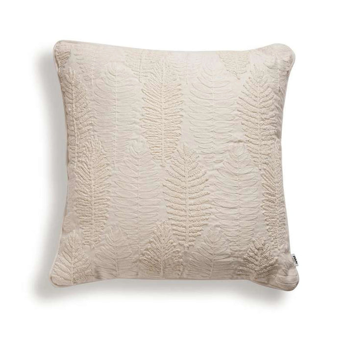 Serene Leaves Soft Downfeel Filled Cushion 50X50Cm -Off White