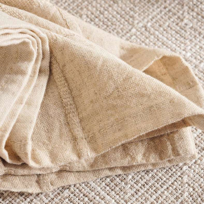 Serene Leno Window Pane 4 Piece Napkin Set 45X45Cm - Linen