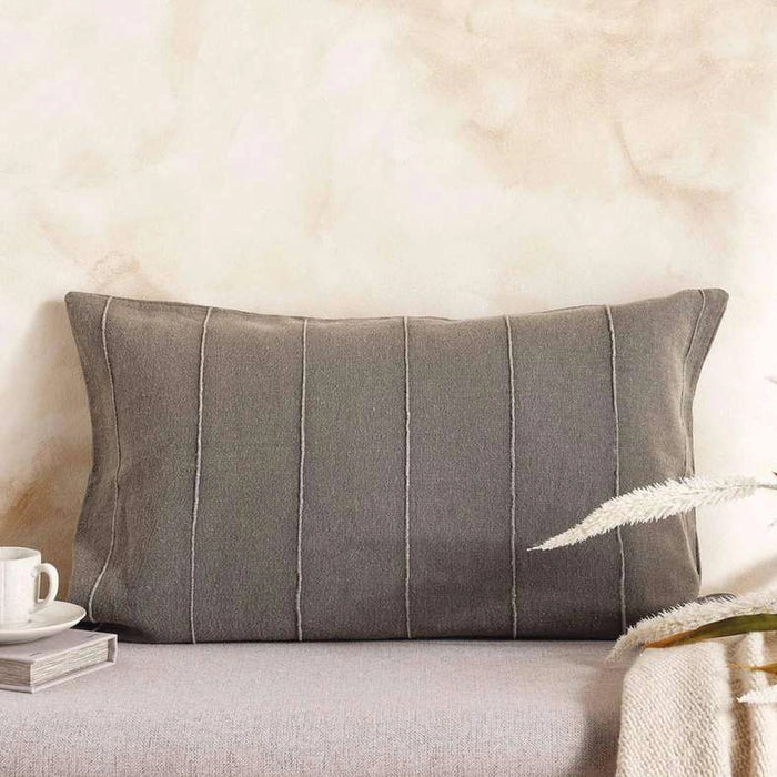 Serene Stone Washed Cushion Cover 40X65Cm - Olive