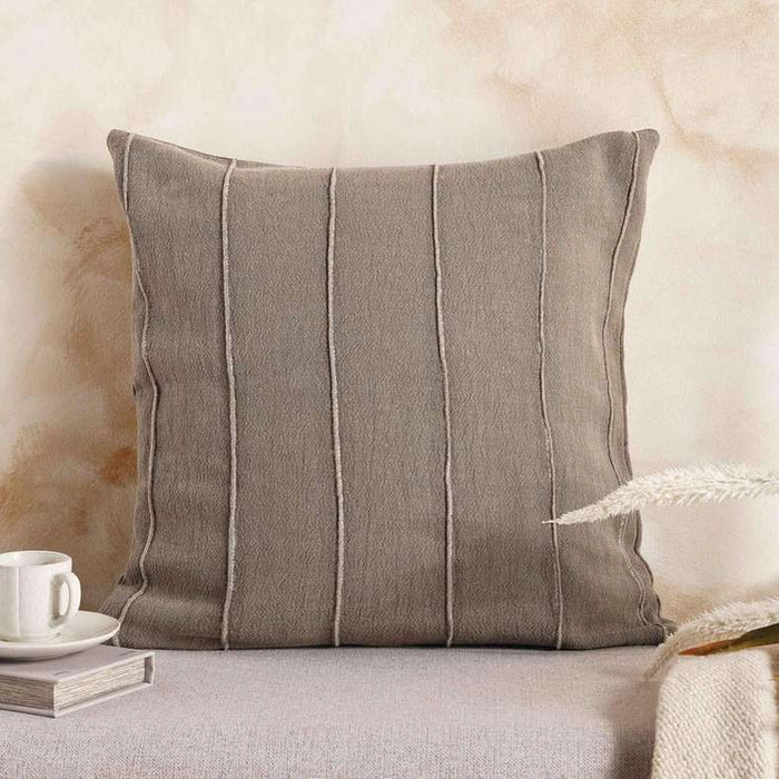 Serene Stone Washed Cushion Cover 50X50Cm - Ochre