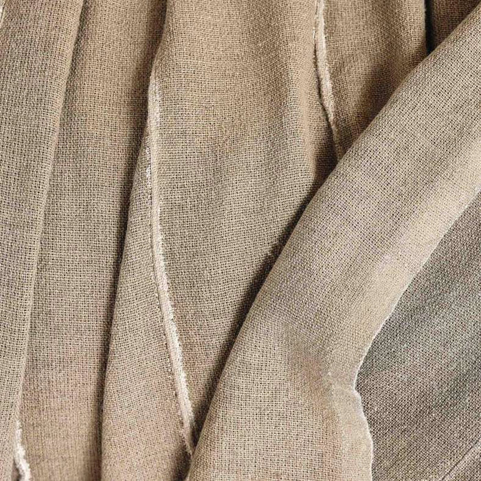 Serene Stone Washed Fringed Throw 130X170-Olive