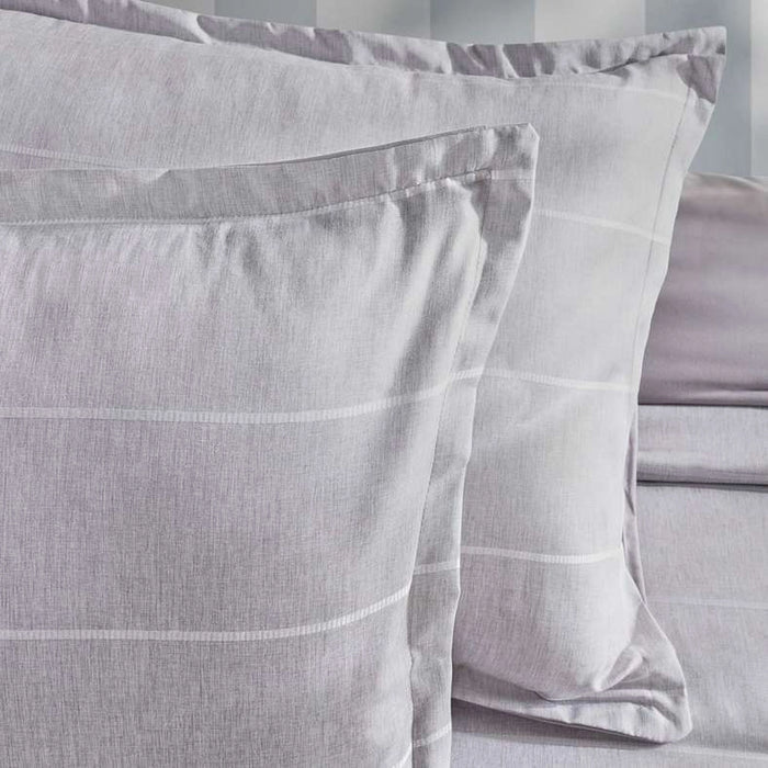 Serene Stripe 3-Piece Full Comforter Set - 160X220Cm- Grey