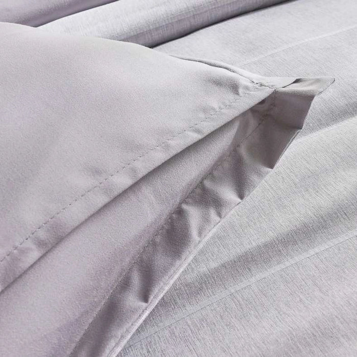 Serene Stripe 3-Piece Full Comforter Set - 160X220Cm- Grey