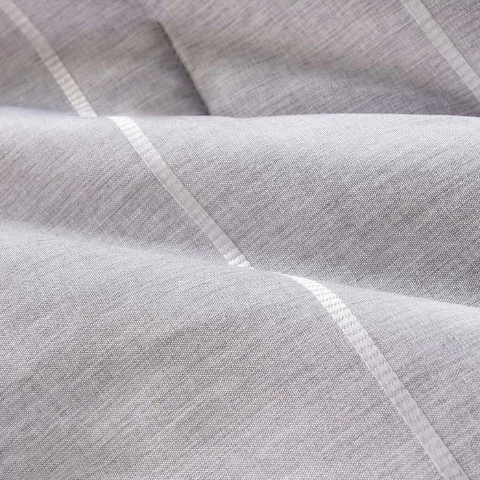 Serene Stripe 3-Piece King Comforter Set 240X260Cm - Grey