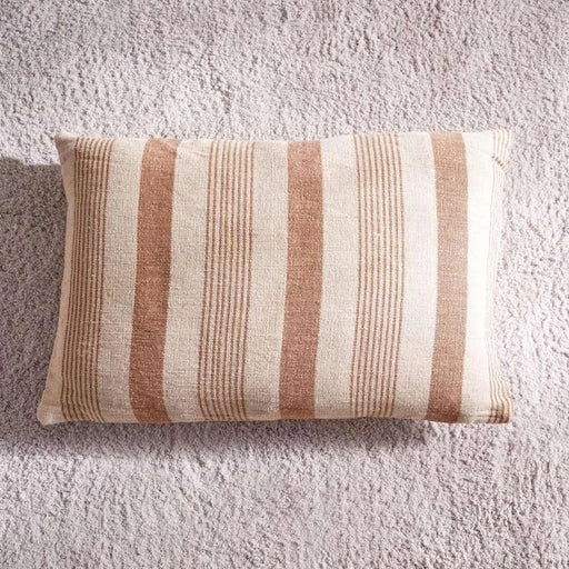 Serene Woven Stripe Filled Cushion 40X60Cm - Rust PAN HOME