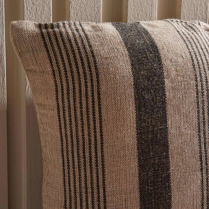 Serene Woven Stripe Filled Cushion 60X60Cm - Antracite