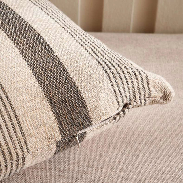 Serene Woven Stripe Filled Cushion 60X60Cm - Antracite