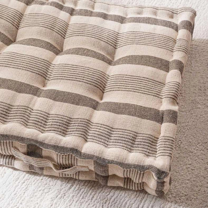 Serene Woven Stripe Pallet Cushion 60X120X12Cm - Anthracite